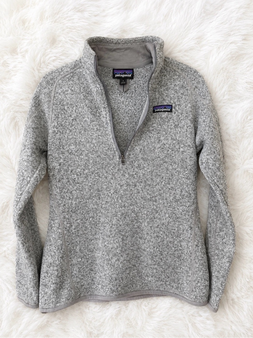 Patagonia Better Sweater 1/4 Zip Fleece Pullover Heather Gray Women's Small
